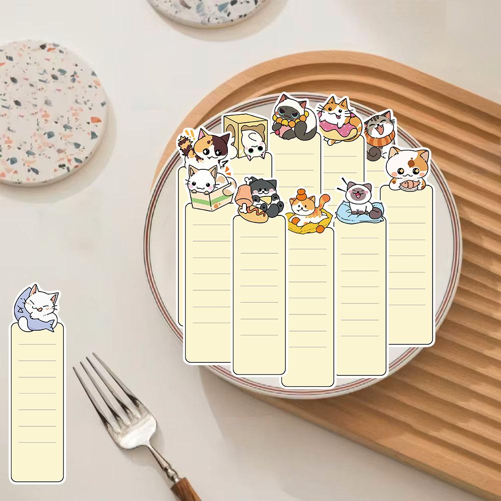 30PCS Cute Cat Bookmark Nostalgia Reading Book DIY Card Luggage Skateboard Home Living Stationery Community Creative Bookmark
