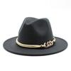Church hat, woolen hat, men's and women's British jazz hat, big brim hat, women's autumn and winter top hat, felt hat.