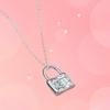 Korean fashion 925 Sterling Silver stunning Lock lovely necklace for women wedding party Anniversary gift streetwear jewelry