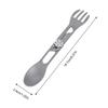 Titanium Rotating Spork Picnic 2-in-1 Folding Spoon And Fork Lightweight Camping Tableware For Barbecues Hiking Survival Picnic