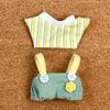 Striped T-shirt Doll Clothes Outfit Suit Doll Dress Up Set  Children's Gift