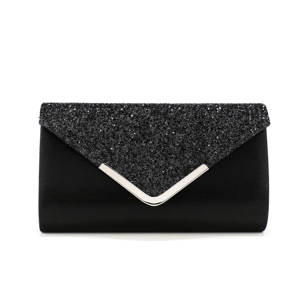 Glitter Bling,Shiny Elegant And Fashionable Envelope Clutch Bag, Party Wedding Handbag For Women Dinner Bag