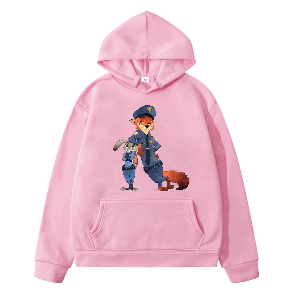 Zootopia 2 Print Kawaii hoodies Fleece sweatshirt boy pullover jacket y2k sudadera Autumn anime hoodie kids clothes girls