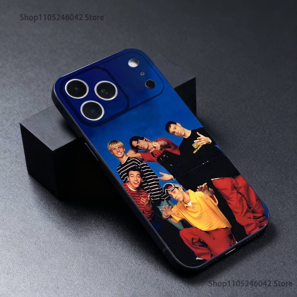 B-Backstreet Boys BSB Black Soft Cover Phone Case For iPhone 17,16,15,14,13,12,11,Pro,XS,Max,XR,Plus,E,SE4,Mini