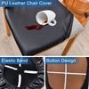 Waterproof PU Leather Chair Cushion Cover Solid Kitchen Dining Room Seat Protector Durable Easy Clean Pad