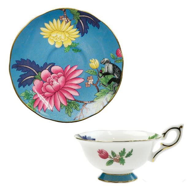 Wedgwood Wanderlust Sapphire Garden Teacup and Saucer [Parallel Import]