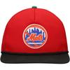 New Era Cap GOLFER Snapback New York Mets THE 7 LINE MLB HOME RUN APPLE COLLECTION MESH SNAPBACK CAP SCARLET NEW YORK METS Hat [Used]