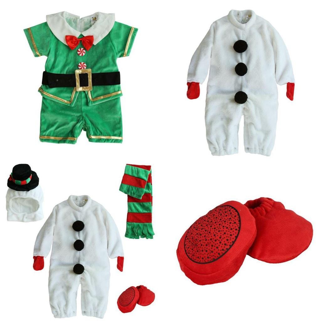 Christmas Kids Snowman Velvet Cosplay Costume Soft Comfortable Gift Idea