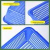 Large White Plastic Rectangular Kitchen Basket for Draining, Washing, and Storage