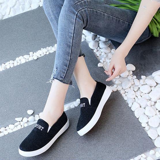 Dámské letní lehké boty Dámské prodyšné látkové ploché boty Protiskluzová měkká podrážka Všestranné protiskluzové ležérní boty