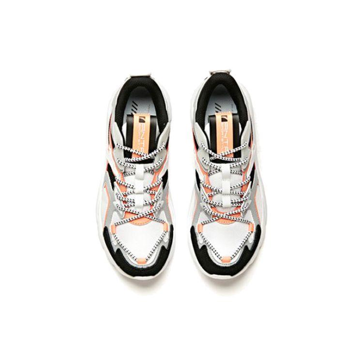 Anta Retro Low-Top Running Shoes Women Sneakers White Gray Black 92945535-1