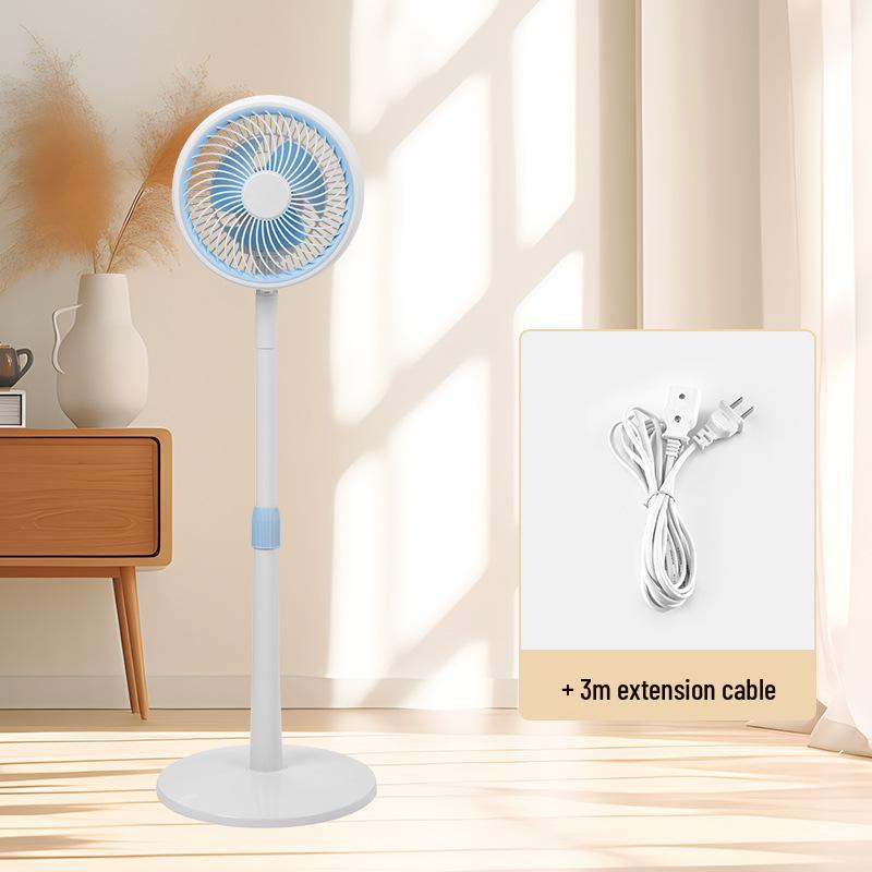 Quiet Small Electric Floor Fan with Soft Blades for Bedroom, Dorm, or Rental