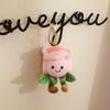 1pc Flowerpot Plush Flower Pendant Cute Key Ring Keychain Rose Tulip Anthurium Succulent Plant Stuffed Fashion Accessory Gift