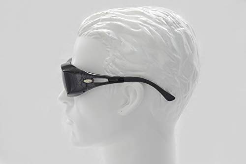 AXE Sunglasses for Bad Weather and Low Light, UV Protection, Polarized Lenses, Over 180-Degree Vision, Fits Oversized Glasses, Includes Storage Case,