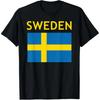 Divertente Asta per Bandiera Svedese Firma T-shirt Svedesi Uomo Cotone Umorismo Streetwear T-Shirt Manica Corta Unisex Abbigliamento Largo