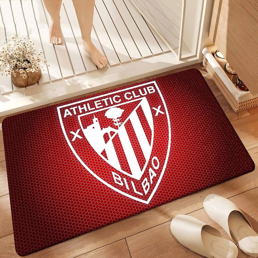 Alfombra de Puerta de Entrada Novedad Athletic Club De Bilbao Estilo Nórdico Dormitorio Sala de Estar Felpudo Hogar Balcón Alfombra Antideslizante