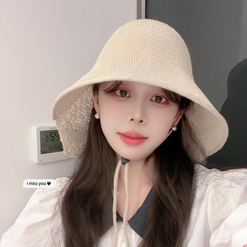 

Весенне-летняя детская панама из молочного шелка, панама-ведро, защита от солнца, закрывающая заднюю часть шеи, дышащая, модная, пляжная шляпа adult average size