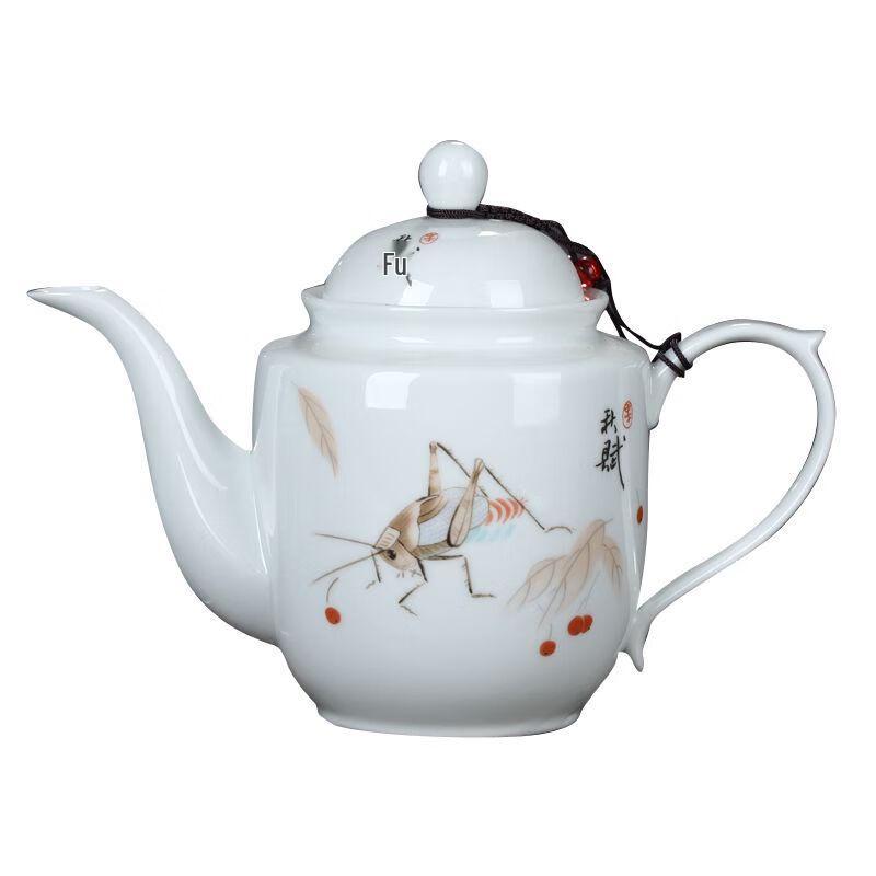 Jingdezhen Blue & White Ceramic Tea Pot with Filter