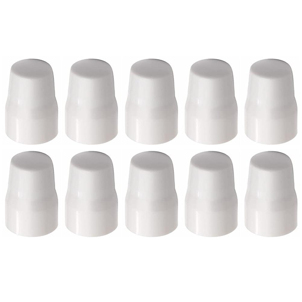 4-10pc Radiator Valve Cap Easy Push-Fit Replacement Valve Cover White ABS Plastic Long-lasting Performance Home Improvement
