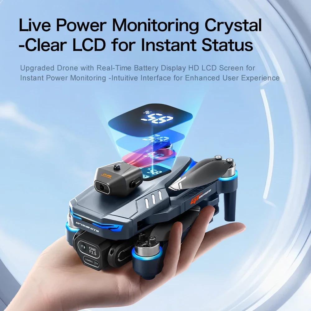 2026 NEW GT8 Drone 8K HD Camera Obstacle Avoidance Aerial Photography Brushless Drone with Screen Foldable RC Drone Four-axis Drone
