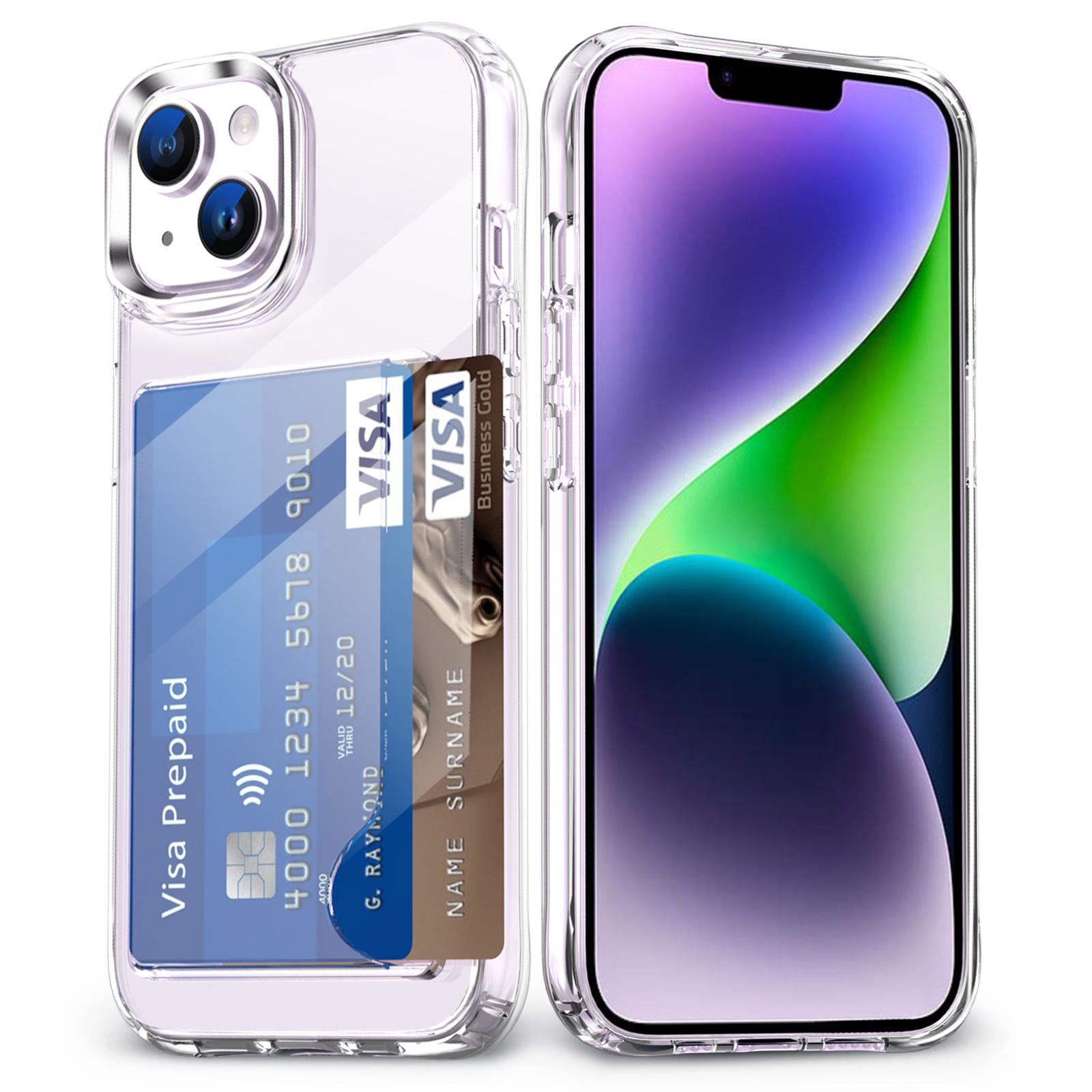 

For iPhone 15 Case Protective TPU Phone Cover with Card Holder A