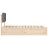 Bed Frame with Padded Headboard Light Grey 75 x 190 cm