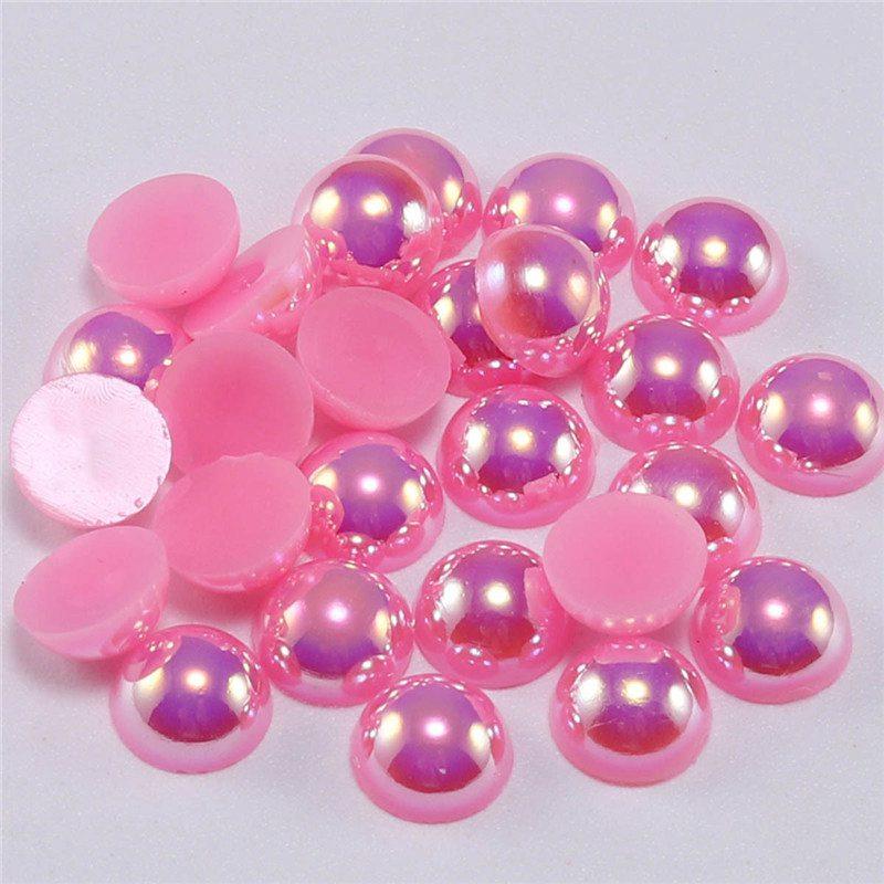 Beads Flat Scrapbook DIY Clothing Accessories Jewelry Imitation Pearl Back Cabo Nail Art Half Round