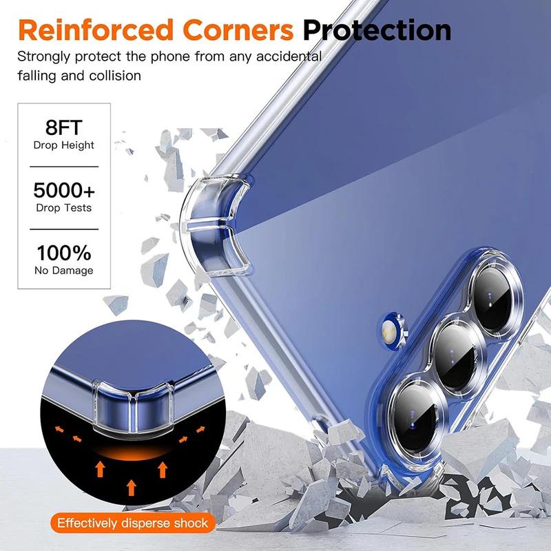 Shockproof Silicone Case For Samsung Galaxy S25 5G S 25 S25FE FE S25Plus Plus + Edge Ultra S25Edge Clear Ultra Thin Soft Cover