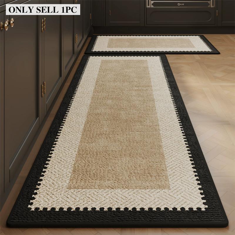 Kitchen Rug Anti-slip Stain-resistant Wear-resistant Foot Mats Solid Color Carpet Long Size Rugs Home Decor Alfombra De Cocina