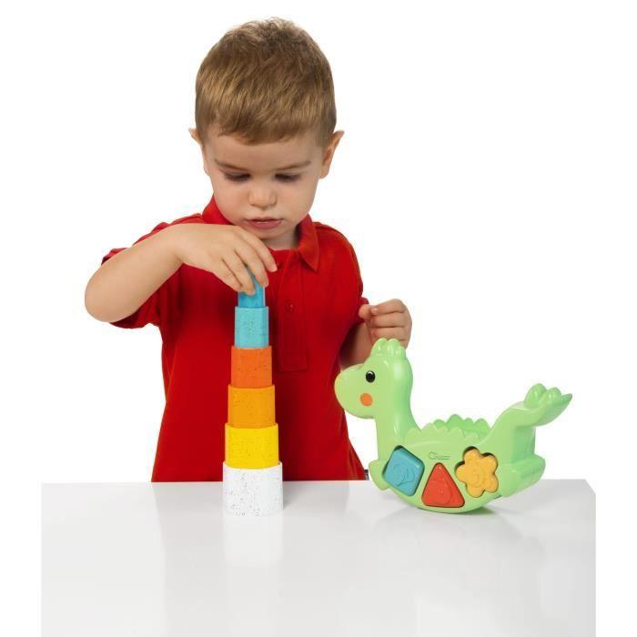 Jouet en peluche écologique - CHICCO - Lino le dino ECO - Mixte - 12 mois à 3 ans - Vert