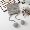 Sweet and Cute Cat Ear Knitted Head Hat Autumn and Winter Fashion Versatile Warm Wool Hat Outdoor Cold Proof Hat Women
