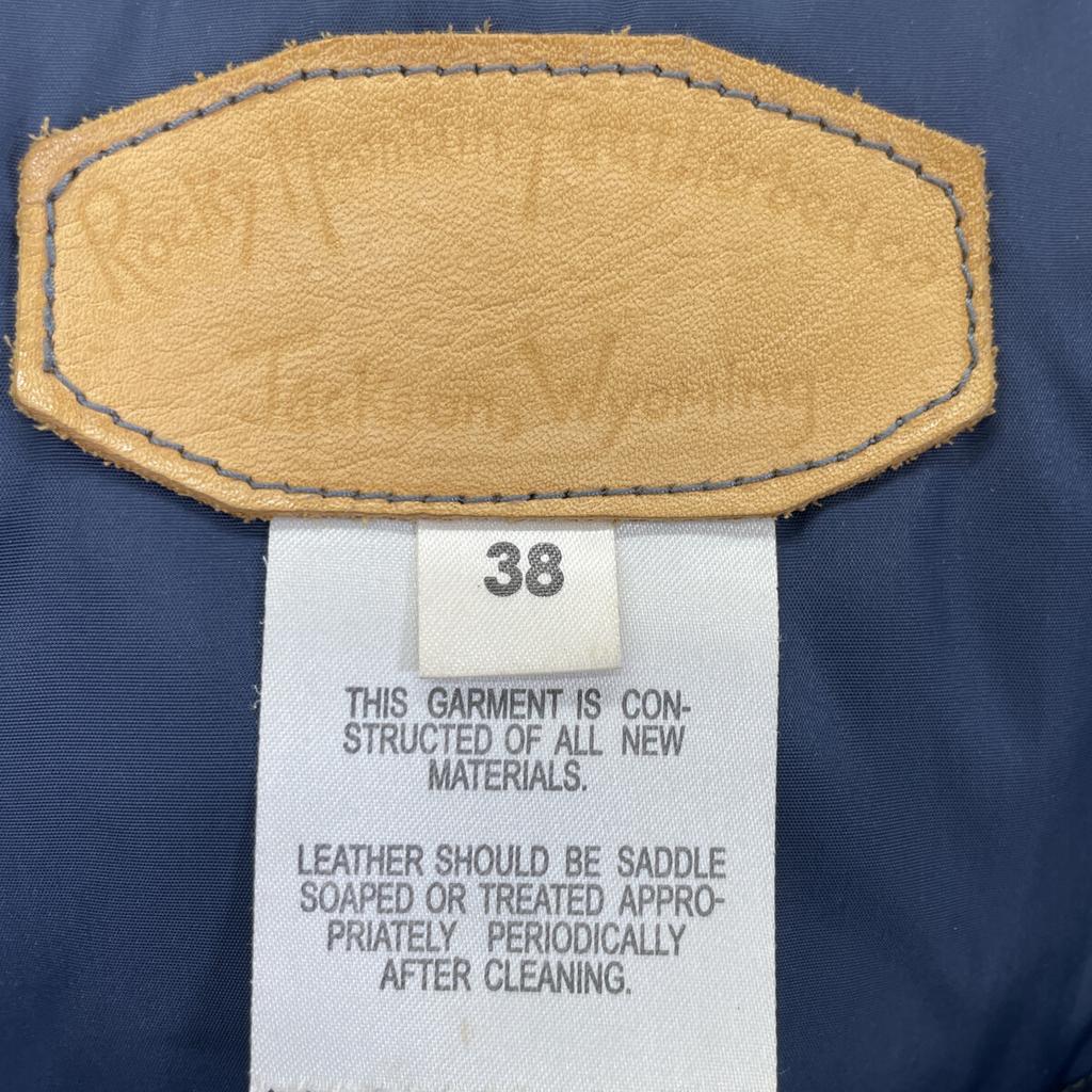 Rocky Mountain Featherbed MK.227068 Wool Leather x Canvas Down Vest coat grayUsed