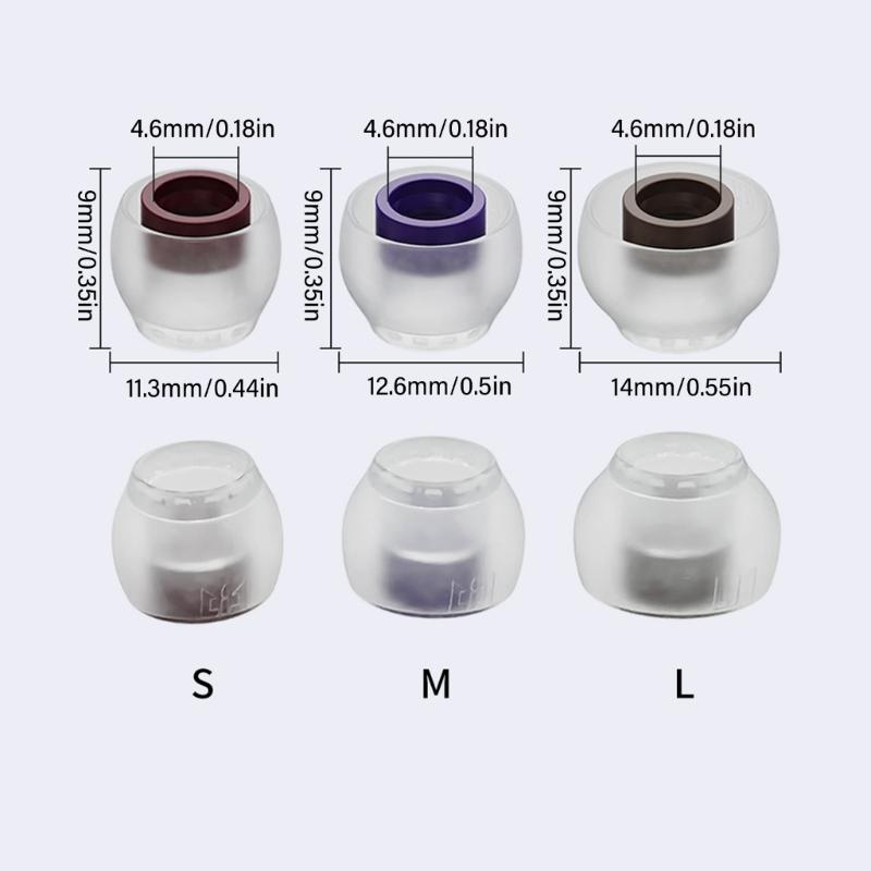 1 Pair Silicone Earbud Tips Replacement Ear Tips Earbuds Caps for in- Ear Headphones Eartips Earphones Earbud Replacement