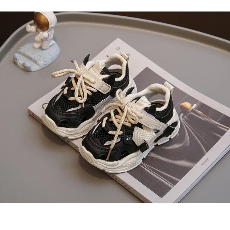 Summer Children's Sports Shoes Casual Boys Sandals Single Net Running Shoes One Pedal Dad Shoes Breathable
