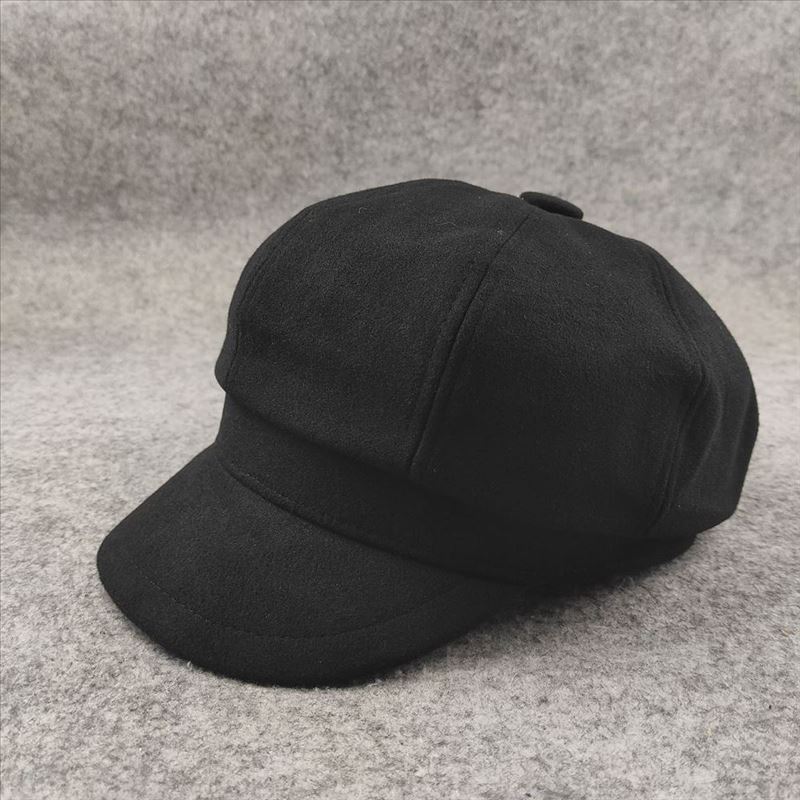 Winter woolen material octagonal hat cm small head circumference women's hat cm large head circumference women's hat simple casual and elegant woman