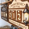 Universal Wooden Material Books Counter Sign Hanging Decor Table Decor Reading Tracker Sign Book Tracker Sign For Book Lovers