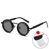 Round Anti-UV Sunglasses 9 Level Dimming Anti-UV Glasses Adjustable Dimming Sunglasses  Men Women