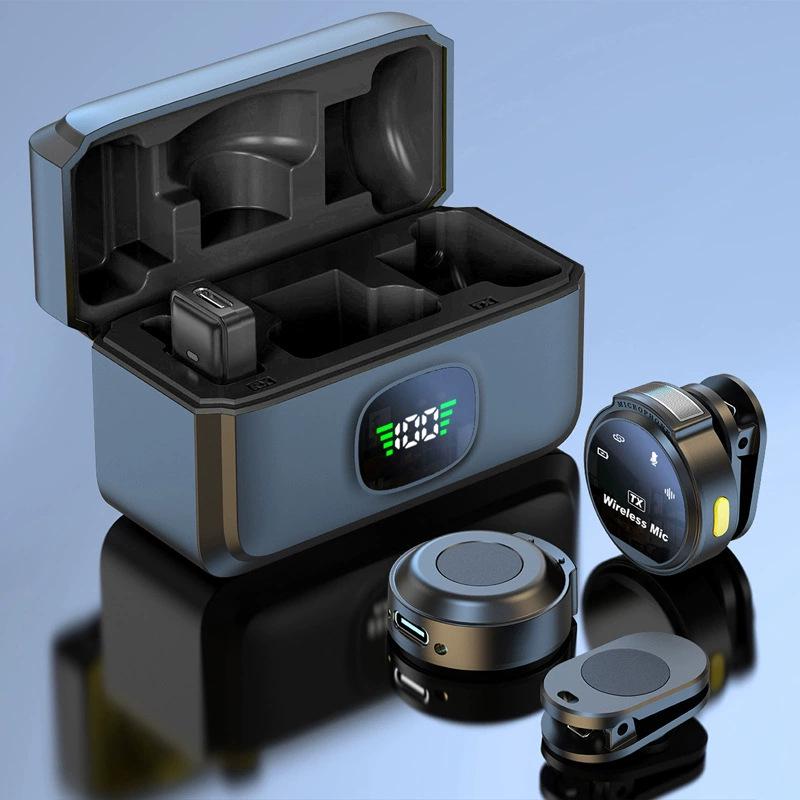 Q18 Magnetic Wireless Collar Microphone with Noise Reduction for Live Broadcast & VLOG