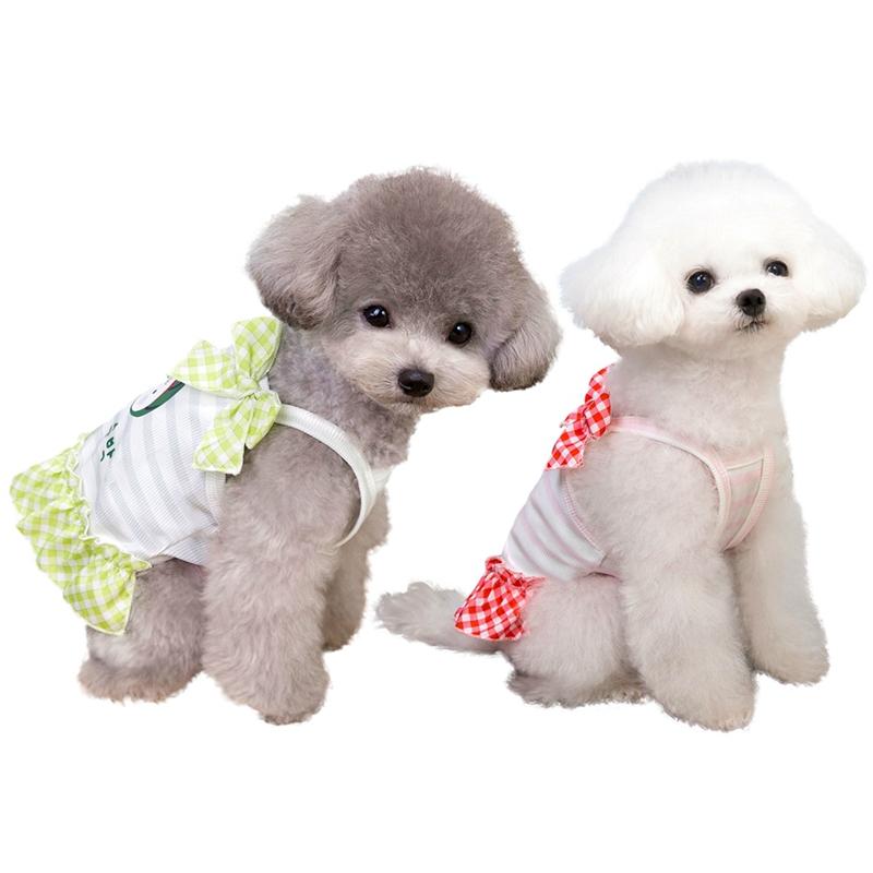Pet Dog Cat Summer Bow Dress Sun Dress