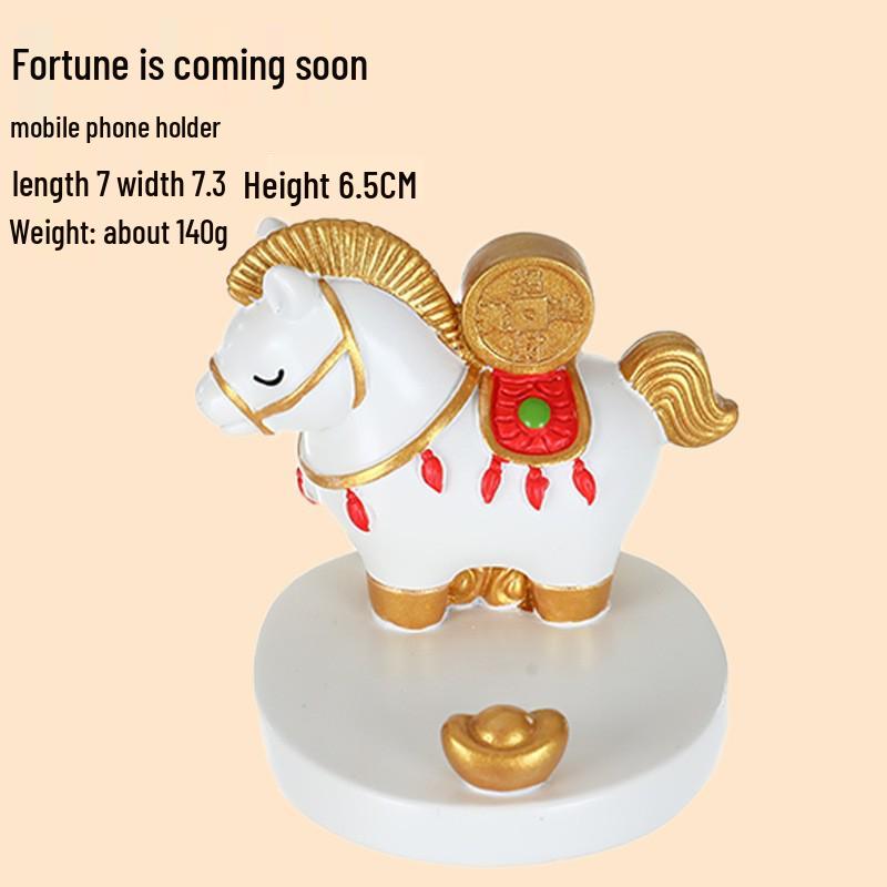 Guochao Year of the Horse Desktop Ornament: Zodiac Horse Office Mascot & Creative New Year Gift