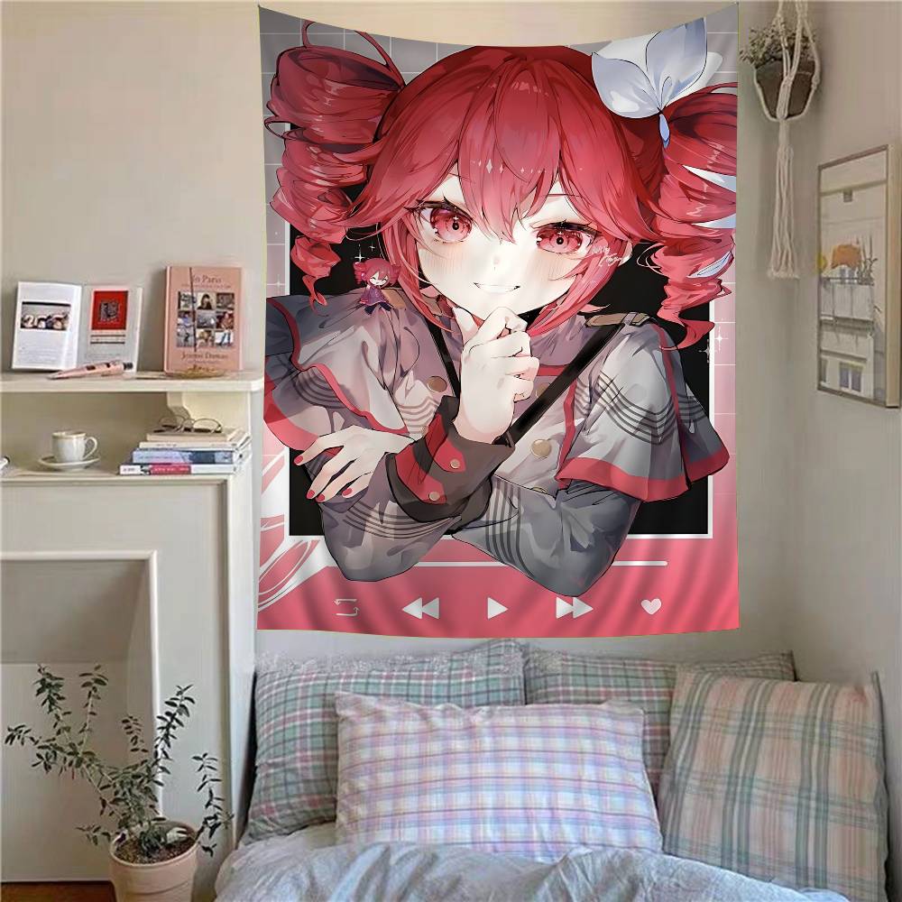 Népszerű virtuális énekes Kasane Teto Anime Rajzfilm Kárpit Művészet Sci-fi Szoba Otthoni Dekoráció Falra akasztható Lapok 50x70cm