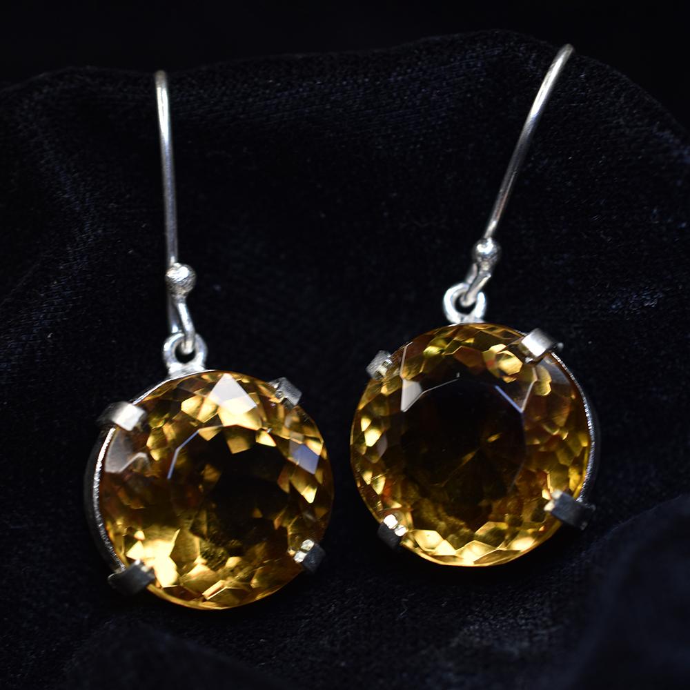 A+ CERTIFIED Natural 72.65 Ct 7 Color Alex Round Cut Gemstone Earring Pair MY.ER-32-NS