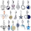 Charms Pendenti in Argento 925 Adatti per Braccialetti Fai da Te Terra Cuore Albero Stella Famiglia Fatima per Collane Pendenti