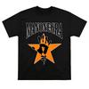 Manonegra Stern Hand Logo Schwarzes T-Shirt