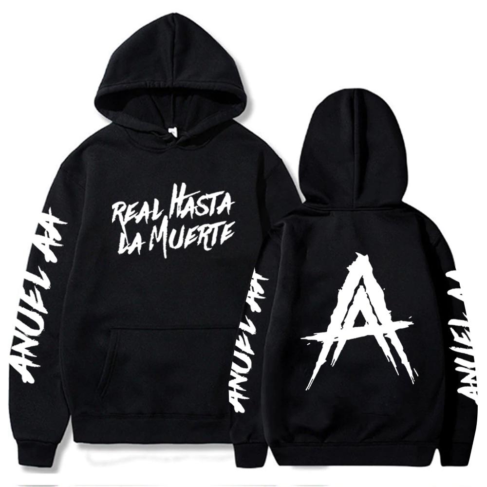 

Anuel AA Real Hasta La Muerte Hoodie Anuel AA Rapper Music Merch Unisex Harajuku Long Sleeve Sweatshirts 3XL