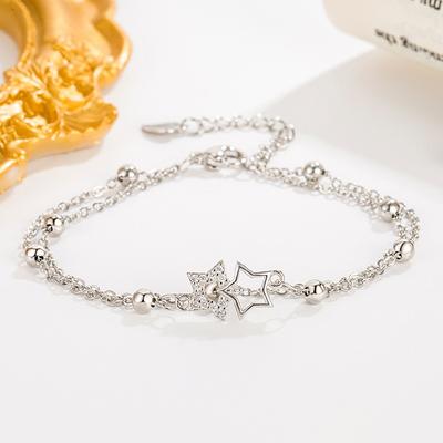 Five-Pointed Star Bracelet Personalized Design Hand Jewelry Fashion Special-Interest Hand Jewelry Exquisite Design for Girls
