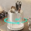 Rotating Utensil Holder Multifunction 360 Degree Space Saving Strong Plastic Knife Holder for Kitchen Home