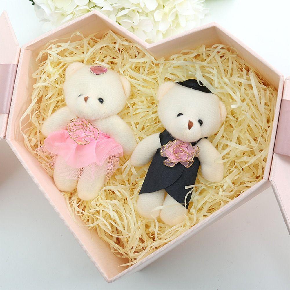 12pcs/bag Plush Doll Mini Bear Flower Bouquet Plush Animal Cartoon Bouquet Doll  Kids/Children Toys
