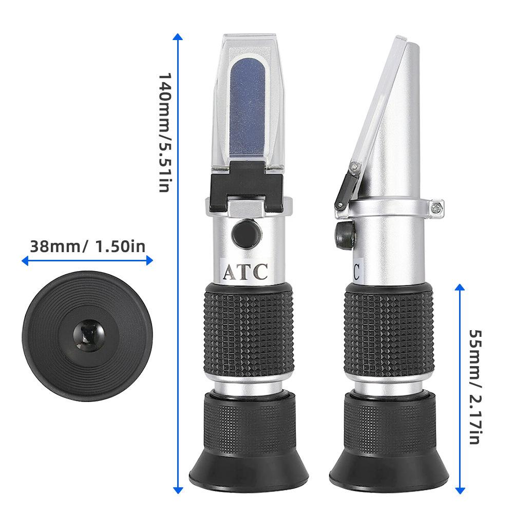 Portable Handheld Honey Brix & Baumé Refractometer (58-90 Brix) Sugar Meter