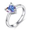 Jewelry, Heart-Shaped Zircon Rings, Fashion Love Bags, Ring Jewelry, Accessories.
